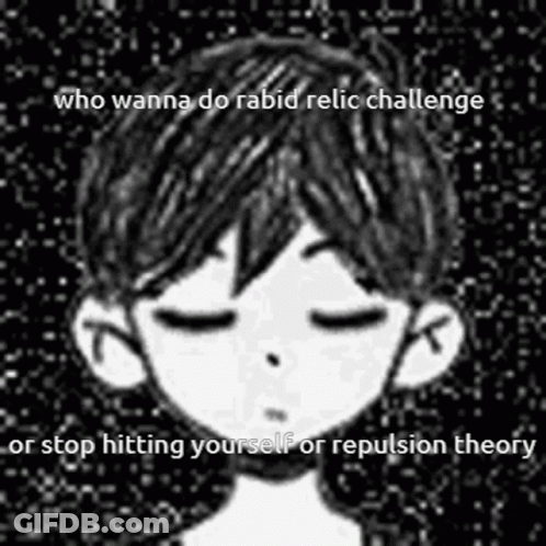 A Black And White Drawing Of A Boy With His Eyes Closed And A Caption . GIF