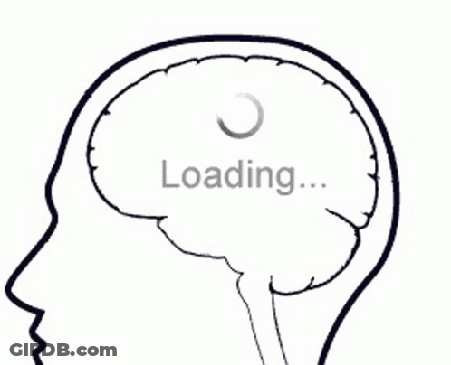 Black And White Brain Loading Drawing GIF