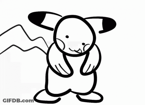 A Black And White Drawing Of A Cartoon Character GIF