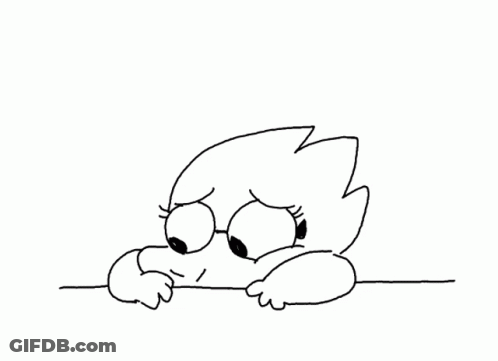 A Black And White Drawing Of A Cartoon Character Crying With Tears Coming Out Of His Eyes . GIF