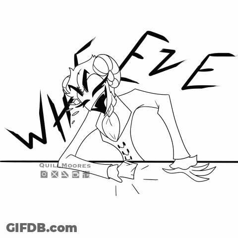 A Black And White Drawing Of A Cartoon Character With The Word Freeze Written On It GIF