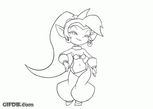 A Black And White Drawing Of A Cartoon Character With The Year 2014 Below It GIF
