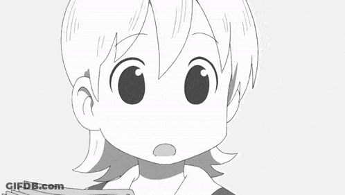 A Black And White Drawing Of A Cartoon Girl Holding A Newspaper . GIF