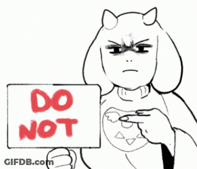 A Black And White Drawing Of A Cat Holding A Do Not Sign GIF