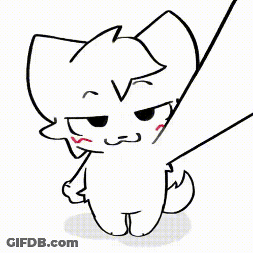 A Black And White Drawing Of A Cat With A Leash On Its Tail . GIF