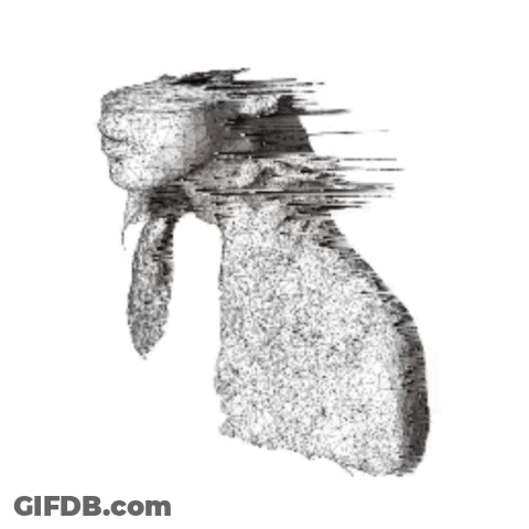 A Black And White Drawing Of A Chicken 'S Head GIF