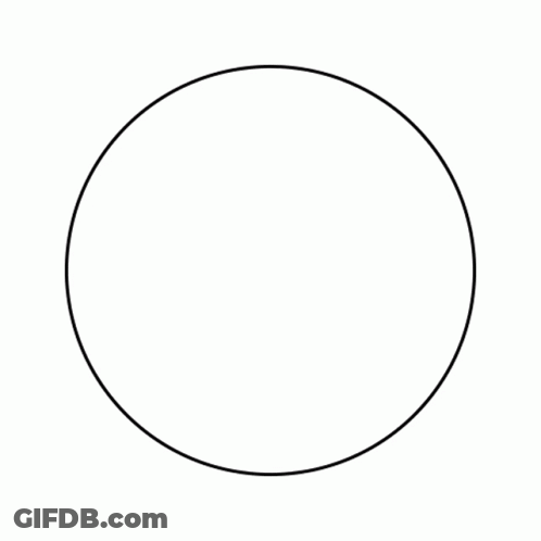 A Black And White Drawing Of A Circle With A Black Outline GIF