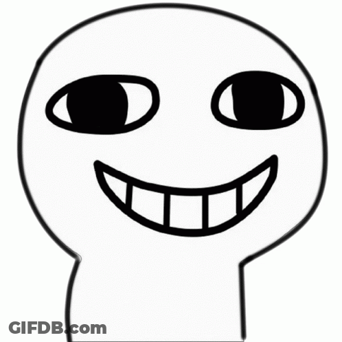 A Black And White Drawing Of A Face With Big Teeth GIF