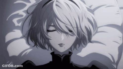 A Black And White Drawing Of A Girl Laying Down GIF