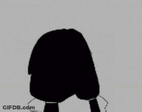 A Black And White Drawing Of A Girl With A Hat GIF