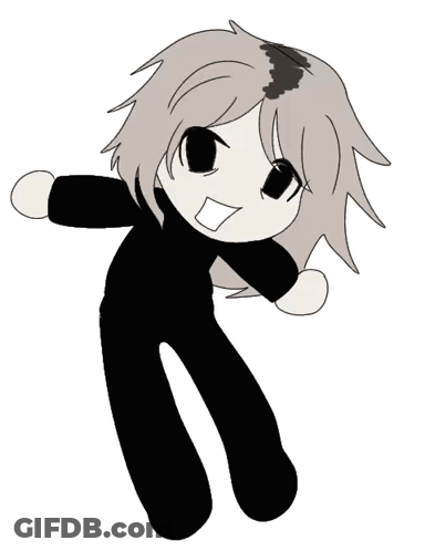 A Black And White Drawing Of A Girl With A Ponytail GIF