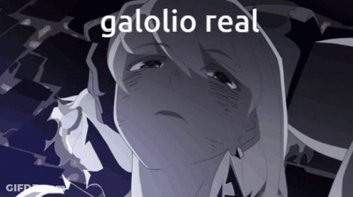 A Black And White Drawing Of A Girl With Galolio Real Written On The Top GIF