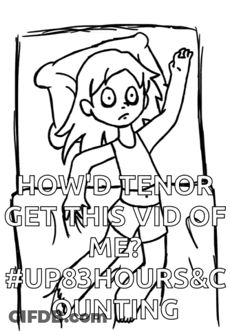 A Black And White Drawing Of A Girl With The Words " It Shall Not Come " Above Her GIF