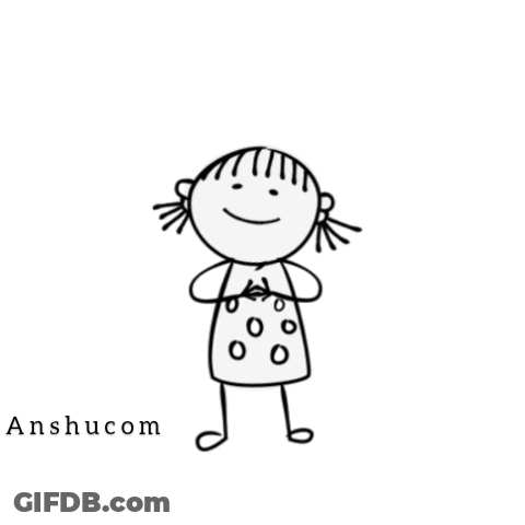 A Black And White Drawing Of A Girl With The Words So Sweet GIF