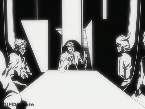 A Black And White Drawing Of A Group Of People GIF