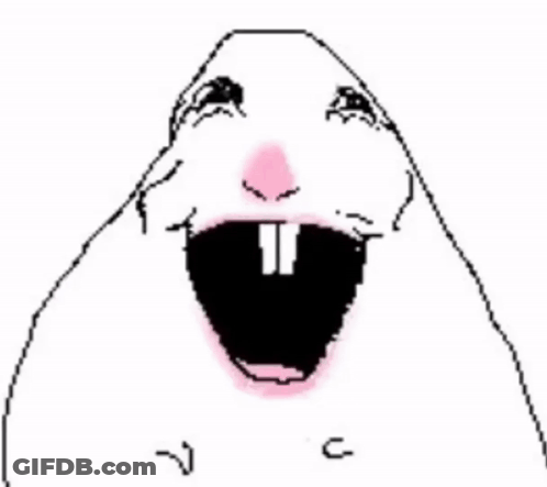 A Black And White Drawing Of A Hamster 'S Face With A Sad Look On Its Face . GIF