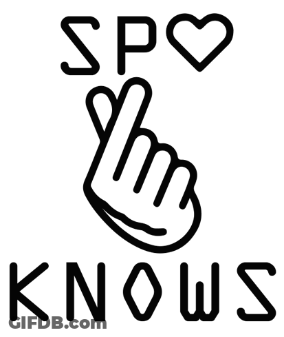 A Black And White Drawing Of A Hand With The Words Sp Knows Above It GIF