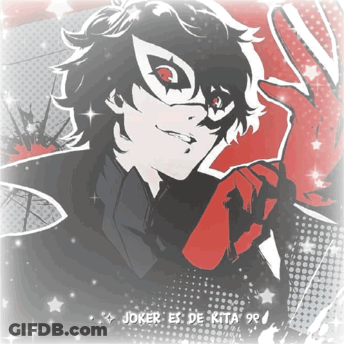 A Black And White Drawing Of A Joker With The Words Joker Es De Kita Written On The Bottom GIF