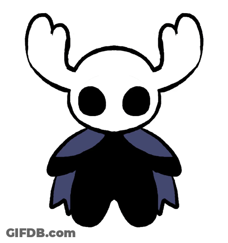 A Black And White Drawing Of A Knight With Horns And A Purple Cape . GIF
