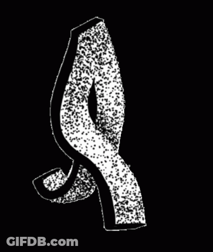 A Black And White Drawing Of A Letter A On A Black Background . GIF