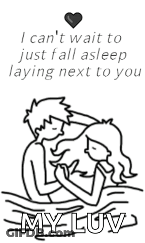 A Black And White Drawing Of A Man And A Woman Hugging Each Other With A Quote . GIF