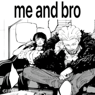 A Black And White Drawing Of A Man And A Woman With The Words Me And Bro Written Above Them GIF