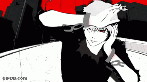 A Black And White Drawing Of A Man Covering His Face GIF