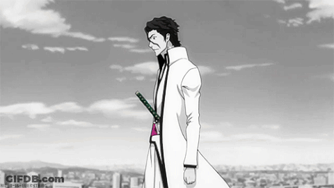 A Black And White Drawing Of A Man Holding A Sword In His Hand . GIF