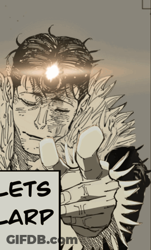 A Black And White Drawing Of A Man Pointing At The Viewer With The Words " Ets Arp " Behind Him GIF