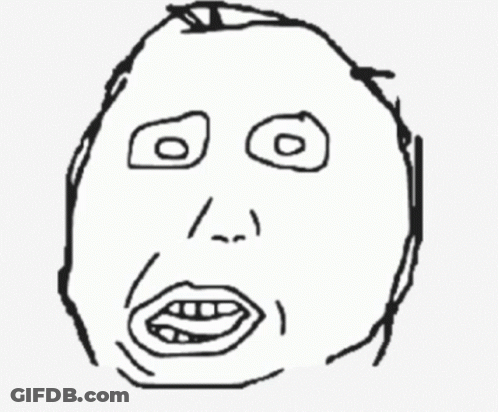 A Black And White Drawing Of A Man 'S Face With A Smiley Face GIF