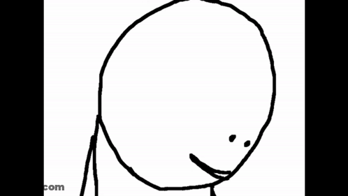 A Black And White Drawing Of A Man 'S Face With An Angry Expression . GIF