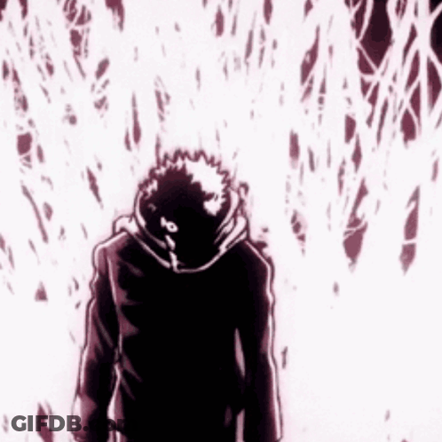 A Black And White Drawing Of A Man Standing In Front Of A Tree . GIF