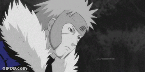 A Black And White Drawing Of A Man With A Mask On His Head GIF