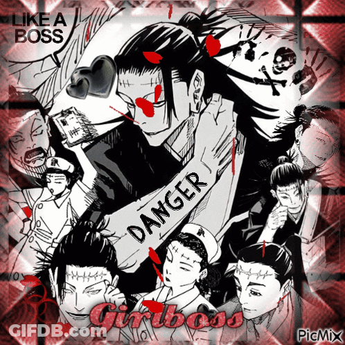 A Black And White Drawing Of A Man With A Sign That Says Danger GIF