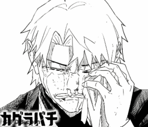 A Black And White Drawing Of A Man With Chinese Writing GIF