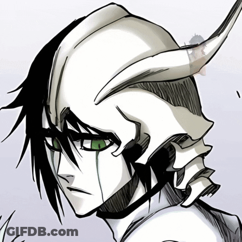 A Black And White Drawing Of A Man With Horns GIF