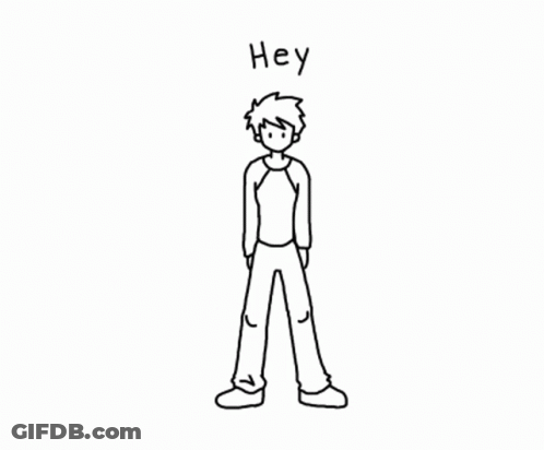 Black And White Drawing Of Man With Red Chest Rays GIF