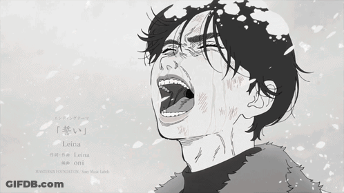 A Black And White Drawing Of A Man With The Name Leina GIF