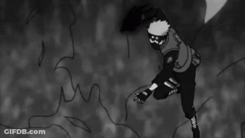 A Black And White Drawing Of A Ninja Wearing A Mask And A Headband With The Letter R On It . GIF