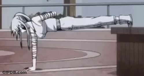 A Black And White Drawing Of A Person Doing Push Ups . GIF