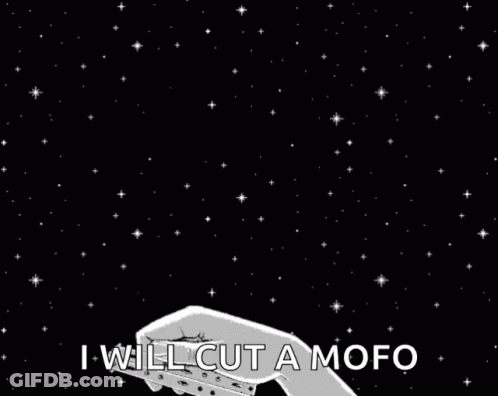 A Black And White Drawing Of A Person Holding A Pair Of Scissors In Front Of A Starry Sky . GIF