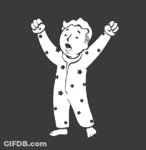 A Black And White Drawing Of A Person In Pajamas GIF