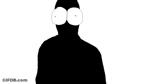 A Black And White Drawing Of A Person Pointing At Something GIF