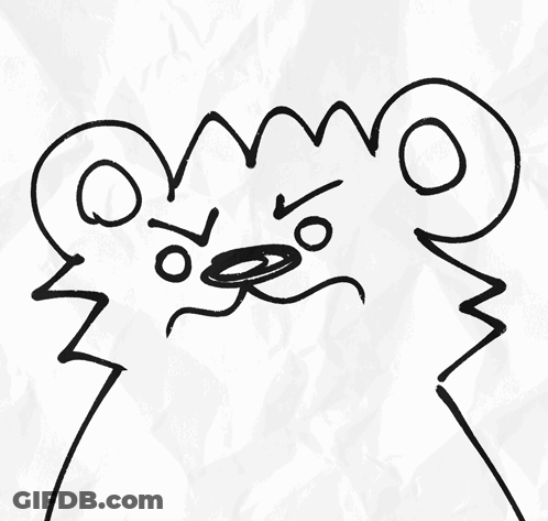 A Black And White Drawing Of A Person 'S Face With A Swirl In The Middle GIF