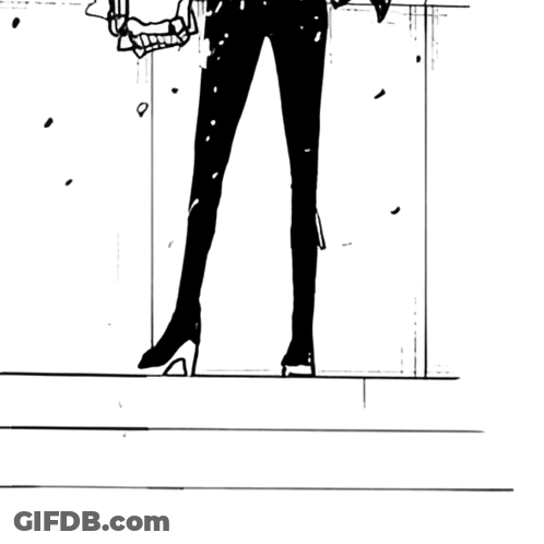A Black And White Drawing Of A Person 'S Face With Blood Coming Out Of It GIF