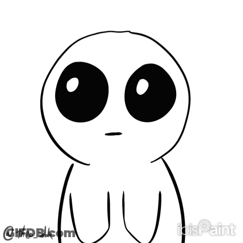 A Black And White Drawing Of A Person 'S Face With Ibis Paint Written Underneath GIF