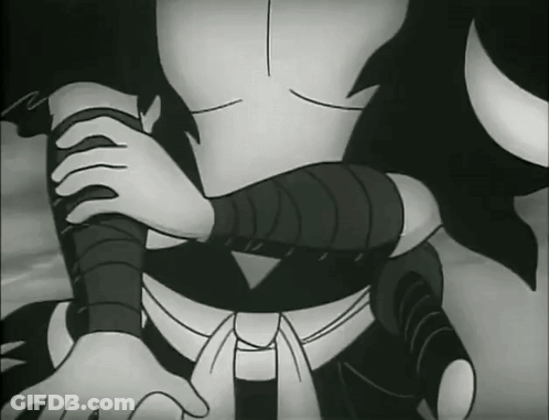 A Black And White Drawing Of A Person With A Bandage On Their Arm GIF