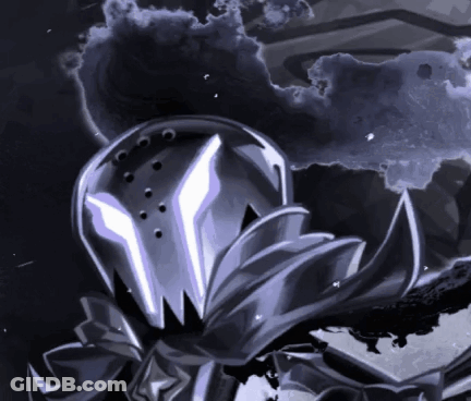 A Black And White Drawing Of A Person With A Purple Helmet GIF