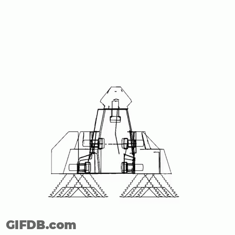 A Black And White Drawing Of A Playground With A Slide And A Swing GIF