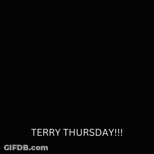 A Black And White Drawing Of A Shark With The Words Terry Thursday Below It GIF